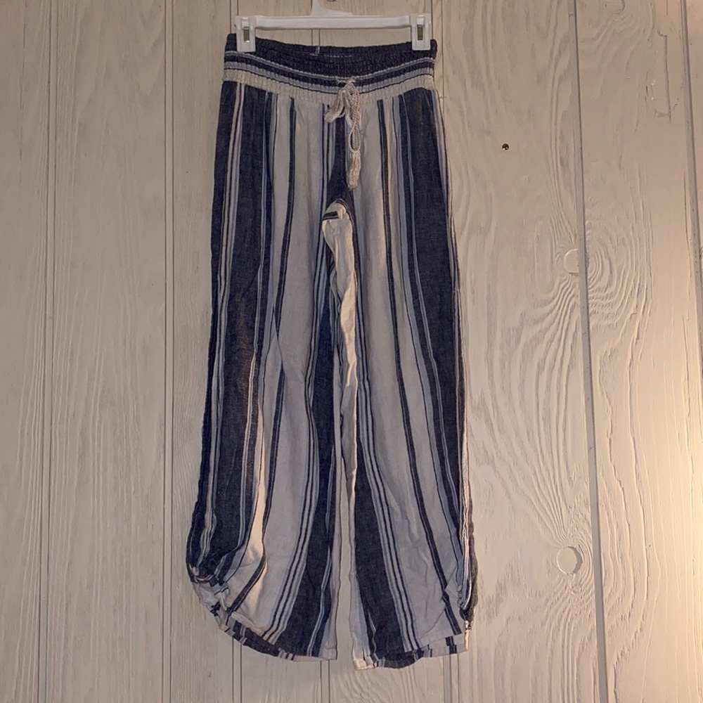 Perfect Flowy Beach Pants with Threaded Waist Tie